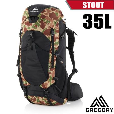 【美國 GREGORY】STOUT 35 專業健行登山背包(35L_附全罩式防雨罩)/126871-9865 岩紋迷彩✿30E010